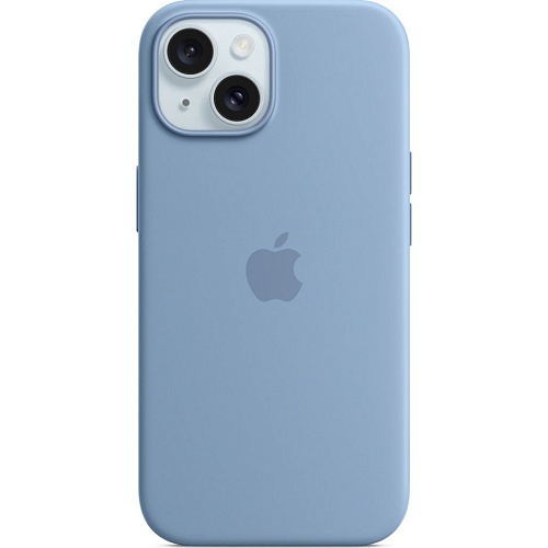 Чехол Apple Silicone Case with MagSafe для iPhone 15 Winter Blue (MT0Y3ZM/A)