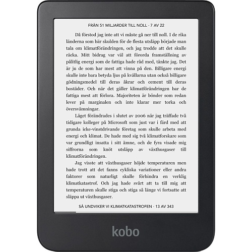 Електронна книга Kobo Clara BW Black (N365-KU-BK-K-EP) - придбати в Дніпрі, Україні: ціна, характеристики | інтернет-магазин TOUCH