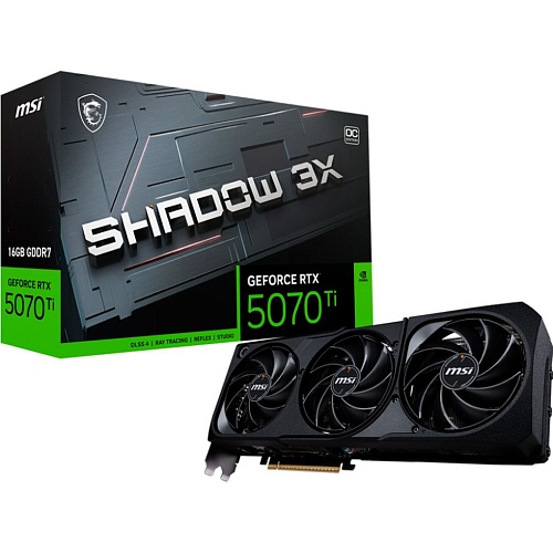 Видеокарта MSI GeForce RTX 5070 Ti 16G SHADOW 3X OC (G507T-16S3C) UA