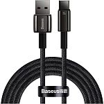 Кабель Baseus Tungsten Gold USB-A to USB-C 2m Black (CAWJ000101)