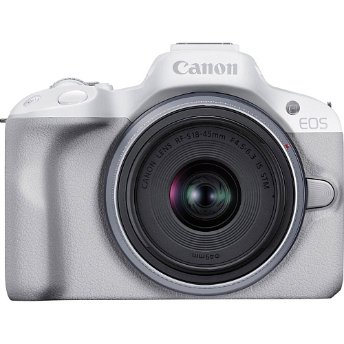 Беззеркальный фотоаппарат Canon EOS R50 Kit RF-S 18-45mm IS STM White (5812C030) UA