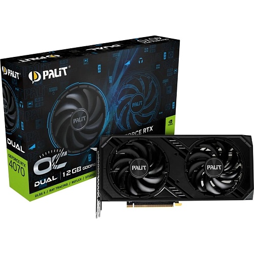Видеокарта Palit GeForce RTX 4070 Dual OC 12GB (NE64070S19K9-1048D) UA