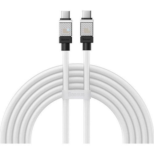 Кабель Baseus CoolPlay Series USB-C to USB-C 100W 2m White (CAKW000302)