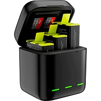 Зарядний пристрій Telesin Charger Box + Battery 3шт для GoPro 9/10/11 (GP-BNC-902-B) - придбати в Дніпрі, Україні: ціна, характеристики | інтернет-магазин TOUCH