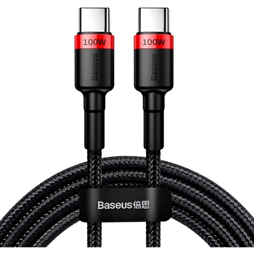 Кабель Baseus Cafule USB-C to USB-C 100W 2m Red/Black (CATKLF-AL91)