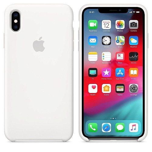 Чехол Silicone Case для Apple iPhone XS Max (White) ААА
