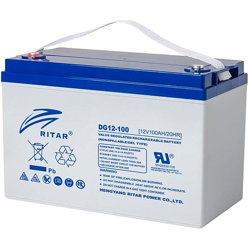Акумулятор Ritar GEL 12V (12V/100Ah/1200Wh) (DG12-100) - придбати в Дніпрі, Україні: ціна, характеристики | інтернет-магазин TOUCH