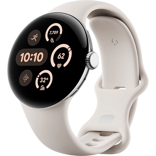 Смарт-часы Google Pixel Watch 3 41mm Matte Polished Silver/Porcelain Band