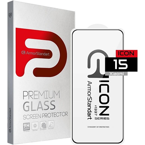 Защитное стекло ArmorStandart Full Icon Glass для Xiaomi 15 Black (ARM82379)
