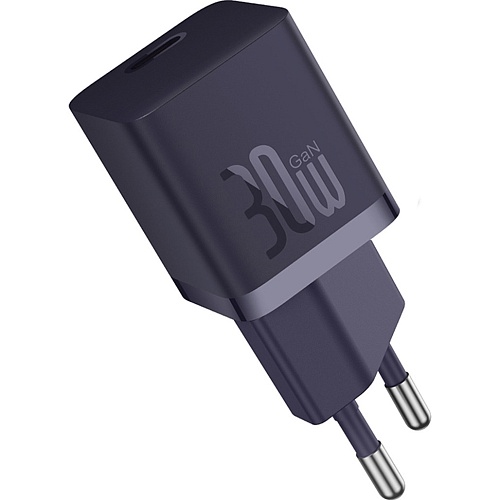 Мережевий зарядний пристрій Baseus GaN5 Fast Charger (mini) 1C 30W Purple (CCGN070705) - придбати в Дніпрі, Україні: ціна, характеристики | інтернет-магазин TOUCH