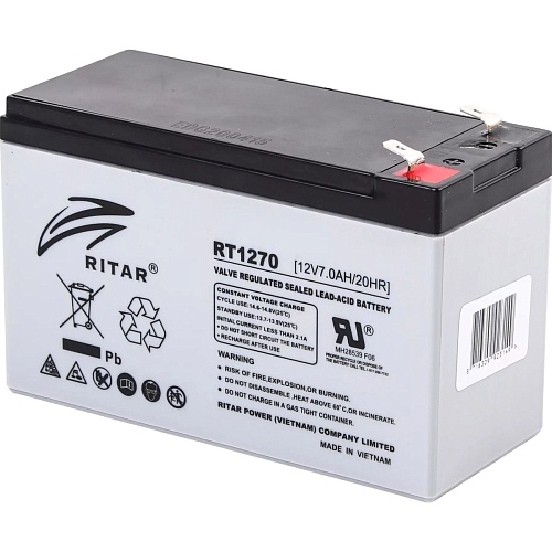 Аккумулятор Ritar AGM 12V (12V/7Ah/84Wh) (RT1270)