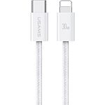 Кабель Usams US-SJ657 U86 USB-C to Lightning PD 30W 1.2m White