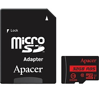 Карта памяти Apacer microSDHC 32Gb Class 10 UHS-I/U1 R85 + SD adapter (AP32GMCSH10U5-R) Карта памяти Apacer microSDHC 32Gb Class 10 UHS-I/U1 R85 + SD adapter (AP32GMCSH10U5-R)