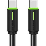 Кабель Usams SJ734 USB-C to USB-C 60W 5A 1.0m Black