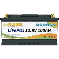 Аккумулятор FlyPower LiFePO4 12V (12.8V/100Ah/1280Wh) Аккумулятор FlyPower LiFePO4 12V (12.8V/100Ah/1280Wh)