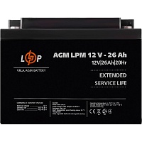 Аккумулятор LogicPower AGM 12V (12V/26Ah/312Wh) (22883) Аккумулятор LogicPower AGM 12V (12V/26Ah/312Wh) (22883)