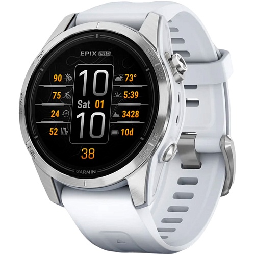 Смарт-часы Garmin Epix Pro (Gen 2) Standard Edition 42mm Silver with Whitestone Band (010-02802-00)