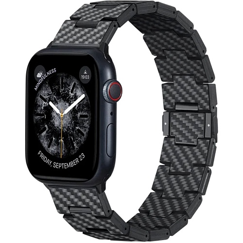Ремешок Pitaka Carbon Fiber Retro для Apple Watch 42/44/45/49mm Black/Grey (AWB2311) Ремешок Pitaka Carbon Fiber Retro для Apple Watch 42/44/45/49mm Black/Grey (AWB2311)