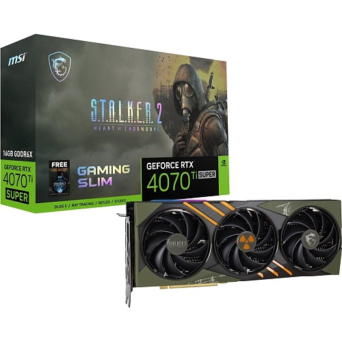 Відеокарта MSI GeForce RTX 4070 Ti Super Gaming Slim STALKER 2 Edition 16GB (RTX 4070 Ti SUPER 16G GAMING SLIM STALKER 2 EDITION) UA - придбати в Дніпрі, Україні: ціна, характеристики | інтернет-магазин TOUCH