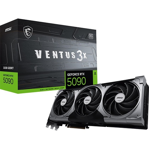 Відеокарта MSI GeForce RTX 5090 32G VENTUS 3X OC (G5090-32V3C) EU - придбати в Дніпрі, Україні: ціна, характеристики | інтернет-магазин TOUCH