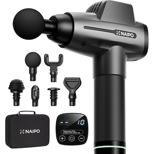Перкусійний масажер NAIPO NPMGUN-006 - придбати в Дніпрі, Україні: ціна, характеристики | інтернет-магазин TOUCH