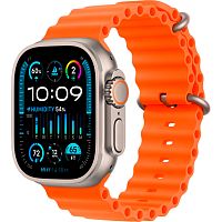 Смарт-часы Apple Watch Ultra 2 49mm Titanium Case with Orange Ocean Band (MREH3)