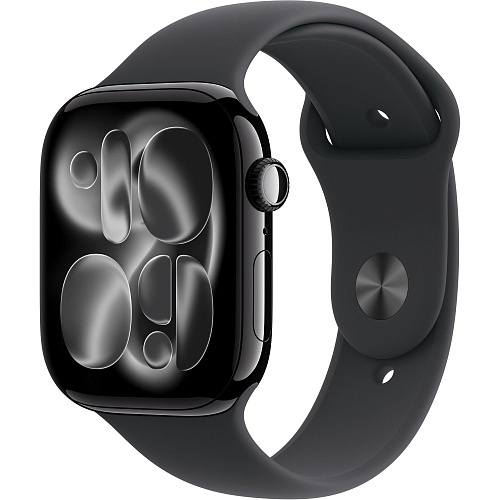 Смарт-часы Apple Watch Series 11 GPS 46mm Jet Black Aluminum Case with Black Sport Band S/M (MEUW4)
