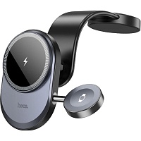 Автодержатель с беспроводной зарядкой Hoco HW28 Excelso 2-in-1 Black/Gray (630566) Автодержатель с беспроводной зарядкой Hoco HW28 Excelso 2-in-1 Black/Gray (630566)