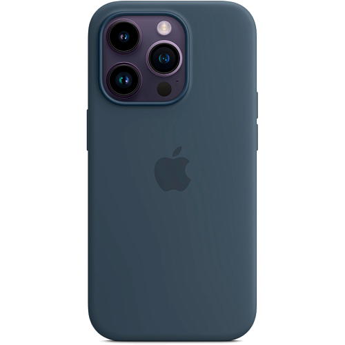 Чехол Apple Silicone Case with MagSafe для Apple iPhone 14 Pro Storm Blue (MPTF3)