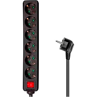 Сетевой фильтр Deltaco GT-0662 Black Сетевой фильтр Deltaco GT-0662 Black