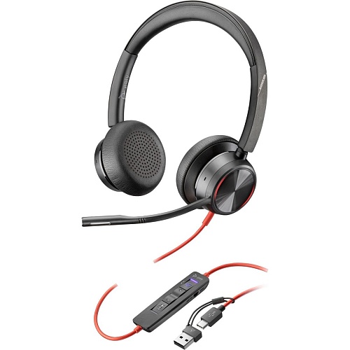 Компьютерная гарнитура Poly Blackwire 8225-M USB-A/C (8X225AA)