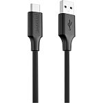 Кабель Proove Striped Silicone USB-A to USB-C 1m Black (CCSS60001201)