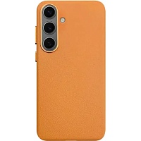 Чехол Epik Leather Case для Samsung Galaxy S25 Orange AAA