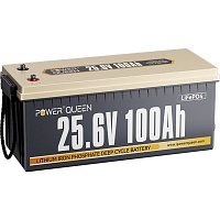 Аккумулятор Power Queen LiFePO4 24V (25.6V/100Ah/2560Wh) (P24V100-100-BASIC-BT-8-A1)