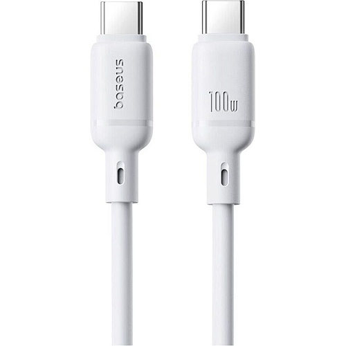 Кабель Baseus Silky Series Type-C to Type-C 100W 1m White (P10377704213-00) - придбати в Дніпрі, Україні: ціна, характеристики | інтернет-магазин TOUCH