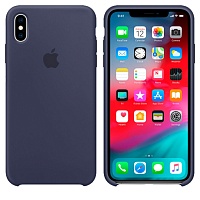 Чехол Silicone Case для Apple iPhone XS (Midnight Blue) ААА
