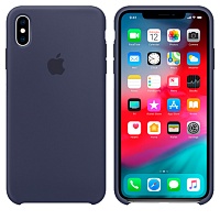 Чехол Silicone Case для Apple iPhone XS (Midnight Blue) ААА