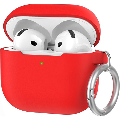 Чехол AhaStyle Colorful Silicone Case для AirPods 4 Red
