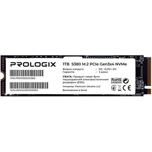 SSD накопичувач Prologix S380 1TB (PRO1000GS380) - придбати в Дніпрі, Україні: ціна, характеристики | інтернет-магазин TOUCH