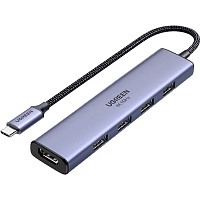 USB-хаб Ugreen CM478 USB-C to 4-Port USB 3.0 +1 Port 4K HDMI (20955) - придбати в Дніпрі, Україні: ціна, характеристики | інтернет-магазин TOUCH USB-хаб Ugreen CM478 USB-C to 4-Port USB 3.0 +1 Port 4K HDMI (20955) - придбати в Дніпрі, Україні: ціна, характеристики | інтернет-магазин TOUCH