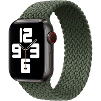 Ремінець Braided Solo Loop Band для Apple Watch 38/40/41mm Inverness Green Size 6 144mm
