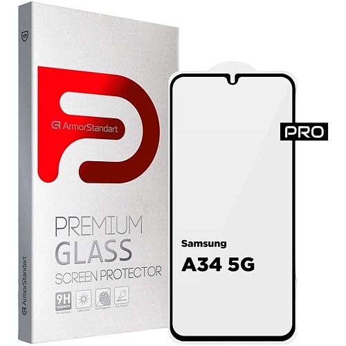 Захисне скло ArmorStandart Pro для Samsung A34 5G (A346) Black (ARM66207) - придбати в Дніпрі, Україні: ціна, характеристики | інтернет-магазин TOUCH