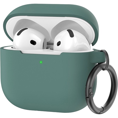 Чехол AhaStyle Colorful Silicone Case для AirPods 4 Midnight Green