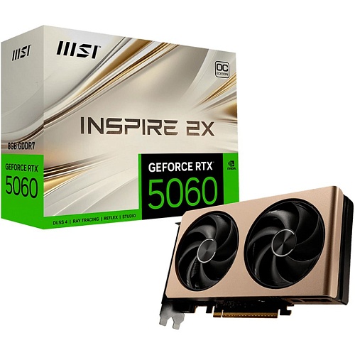 Видеокарта MSI GeForce RTX 5060 Inspire 2X OC 8GB (G506-8I2C) EU