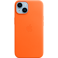 Чехол Apple Leather Case with MagSafe для Apple iPhone 14 Orange (MPP83) Чехол Apple Leather Case with MagSafe для Apple iPhone 14 Orange (MPP83)