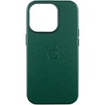 Чехол Leather Case with MagSafe для Apple iPhone 16 Pro Green AAA