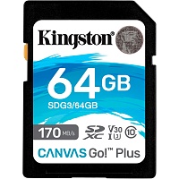 Карта пам'яті Kingston SDXC Canvas Go! Plus 64Gb Class 10 UHS-I U3 V30 (SDG3/64GB) - придбати в Дніпрі, Україні: ціна, характеристики | інтернет-магазин TOUCH Карта пам'яті Kingston SDXC Canvas Go! Plus 64Gb Class 10 UHS-I U3 V30 (SDG3/64GB) - придбати в Дніпрі, Україні: ціна, характеристики | інтернет-магазин TOUCH
