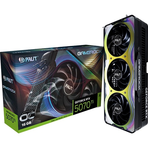 Видеокарта Palit GeForce RTX 5070 Ti GameRock OC (NE7507TH19T2-GB2030G) UA 