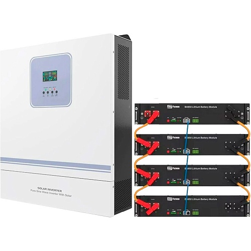 Гибридный солнечный инвертор Techfine GA-11048JMH + АКБ 4 x Dyness B4850 LiFePO4 2400Wh