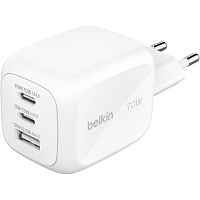 Мережевий зарядний пристрій Belkin BoostCharge Pro 3-Ports GaN Wall Charger 70W White (WCH018HQWH) - придбати в Дніпрі, Україні: ціна, характеристики | інтернет-магазин TOUCH Мережевий зарядний пристрій Belkin BoostCharge Pro 3-Ports GaN Wall Charger 70W White (WCH018HQWH) - придбати в Дніпрі, Україні: ціна, характеристики | інтернет-магазин TOUCH